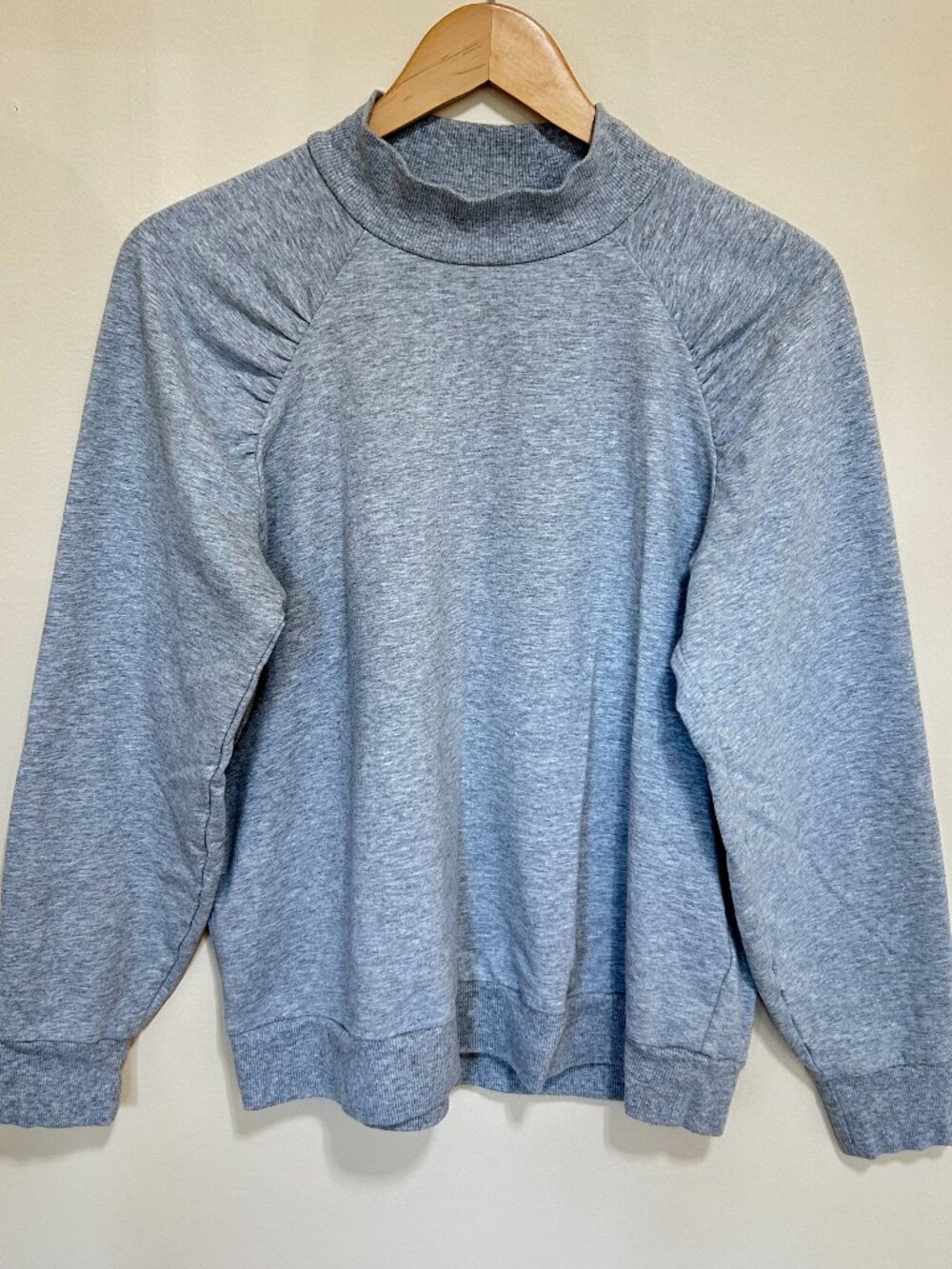 MICHAEL Michael Kors Mock Neck Sweatshirt Heathered Gray Size L